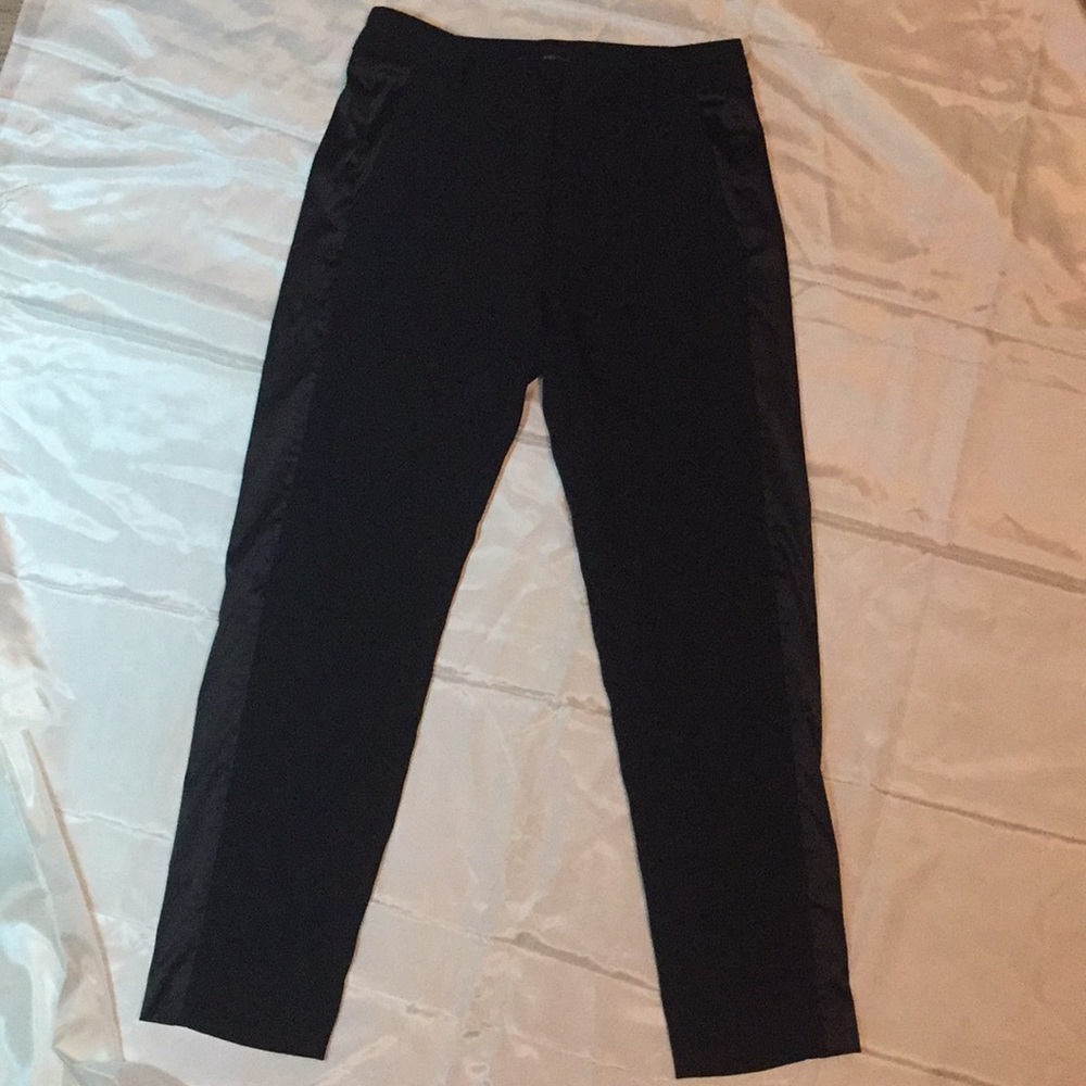 Victoria Secret black pants with silk stripe sz 0